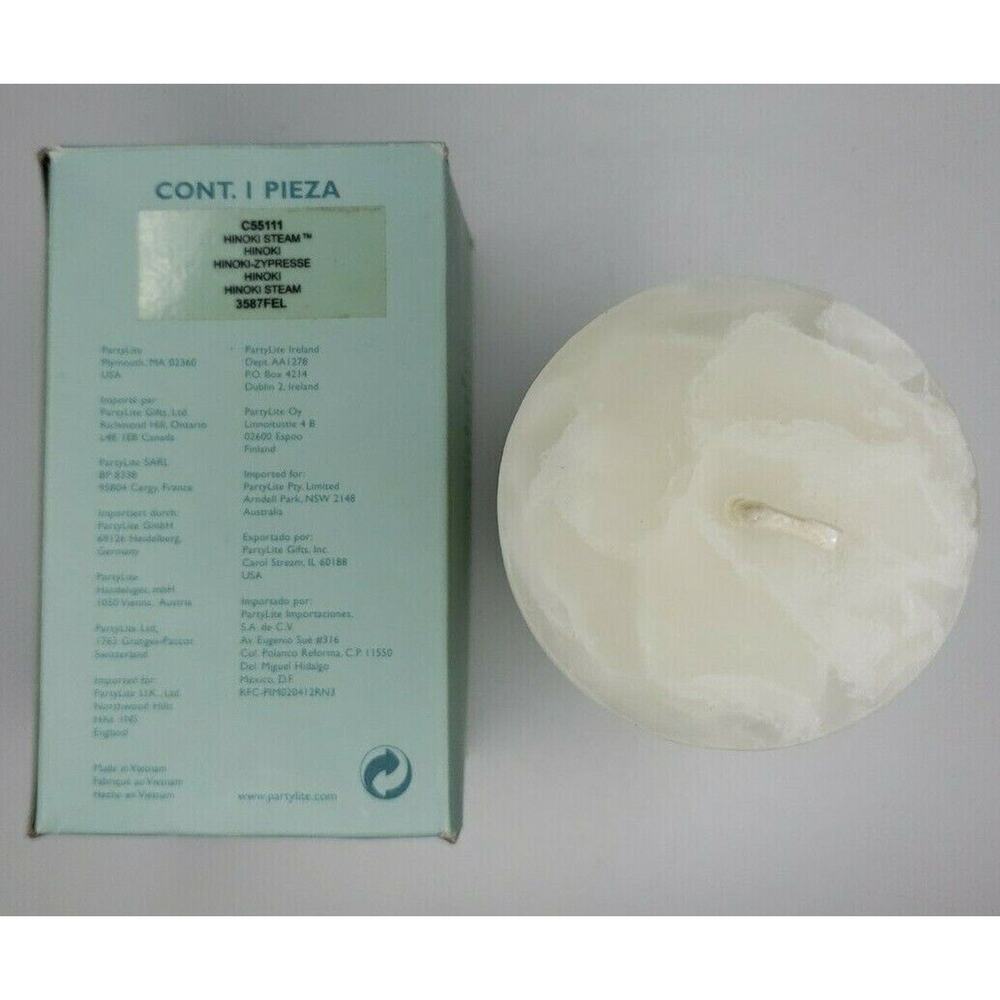 PartyLite Well-Being‎ Spa Pillar Candle 3x5 Hinoki Steam P5D/C55111 - Picture 2 of 2